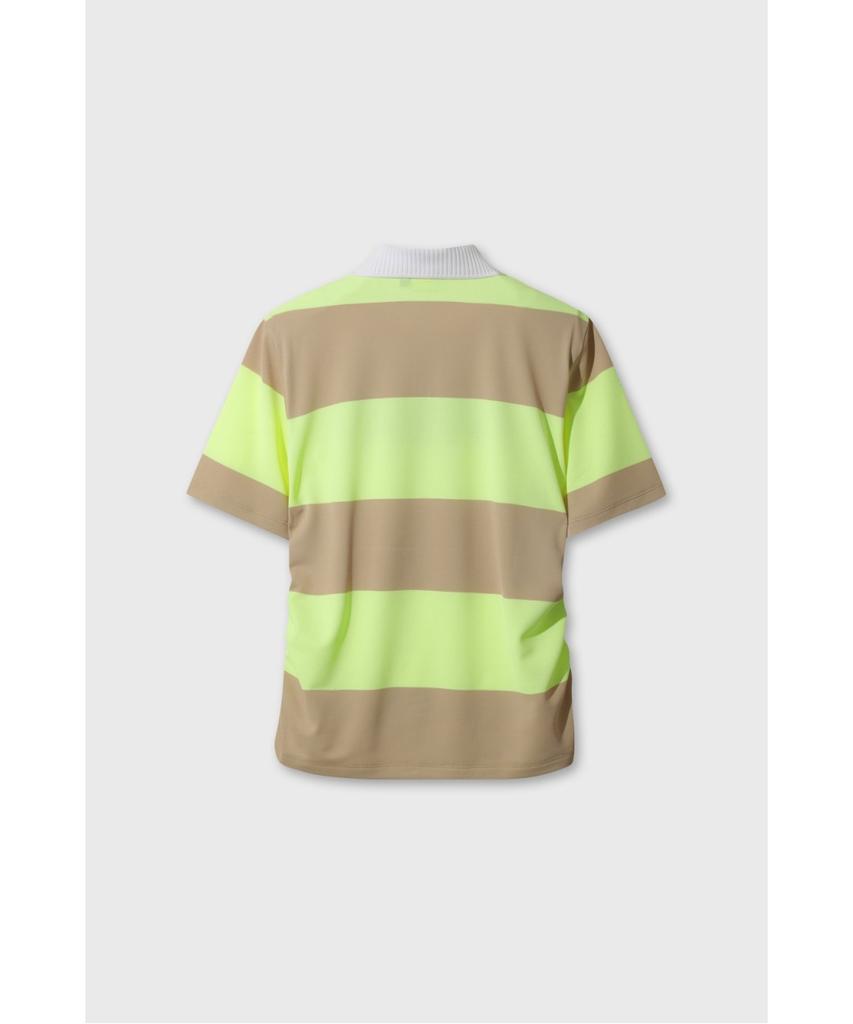 WAAC Women Side Shirring Stripe Polo Wwtcm26303Bex