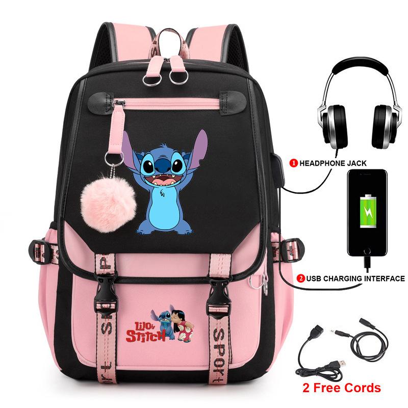 Backpack Student School Bag Fashion Backpack Usb Computer Bag Large Capacity Burden Reduction School Bag