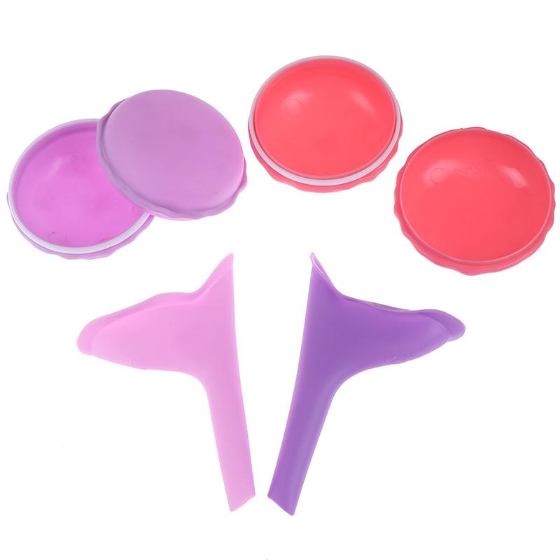 1 set scatola di immagazzinaggio per minzione femminile per orinatoio in silicone da donna all'aperto alzarsi e fare pipì
