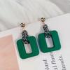 Niche Design Chain Stud Earrings, Stylish Geometric Square Earrings, Cold Wind Earrings