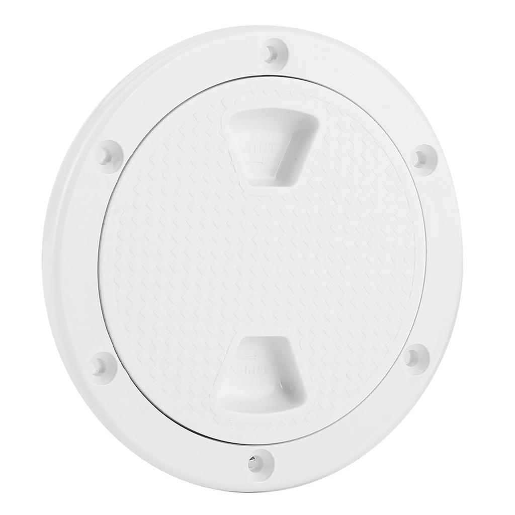 143mm Deck Plate 4inch ABS Deck Plate Round White Anti-UV Corrosion Resistant Screw Out Boat Inspection Hatch Cover