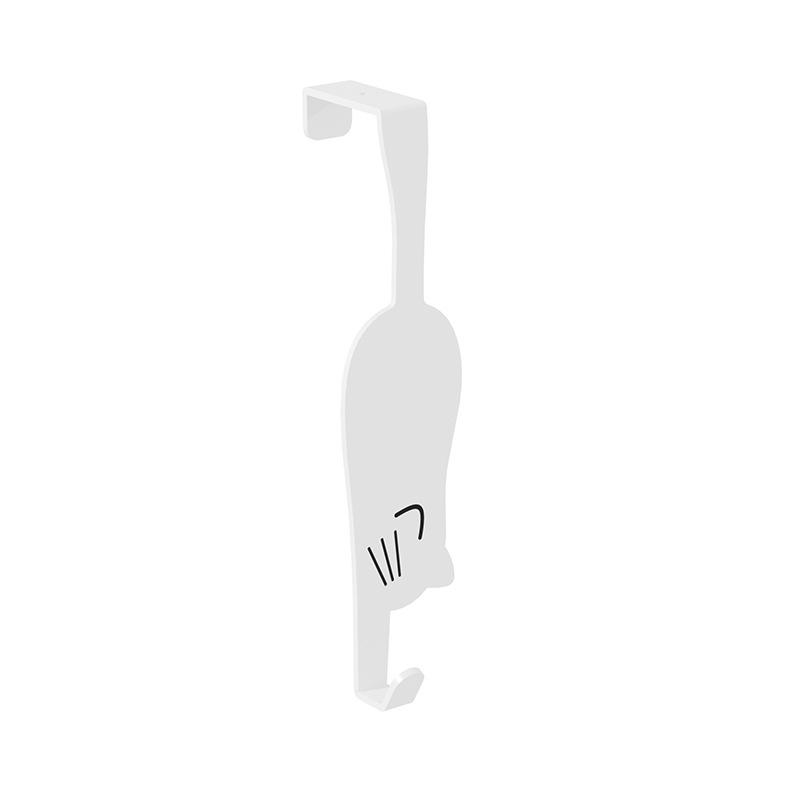 

Behind-Door Hook Rack: No-Drill Kitchen Cabinet Wall-Mounted Hanger for Clothes, Hats, and Keys.