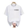 Mens Casual Short Sleeve Round Neck T-Shirt With Letter Print Loose Fit Cotton Tee