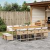VidaXL Garden Dining Set and Cushions 13 Pcs Beige 3278115