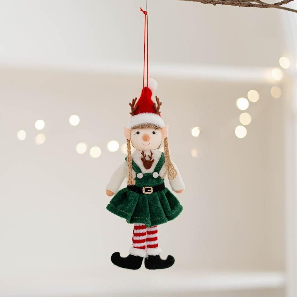 1 Pc Christmas Angel Elf Doll Christmas Tree Ornament Plush Elf for Boys and Girls, for Holiday Parties