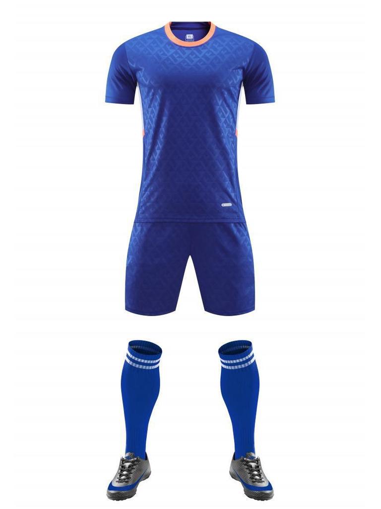 Breathable Short-Sleeve Soccer Jersey Set with Custom Print Options (8012)