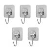Durable Heavy Duty Big Size Hooks Self Adhesive Transparent Wall Hook Waterproof Hanging Hook for Kitchen Bathroom