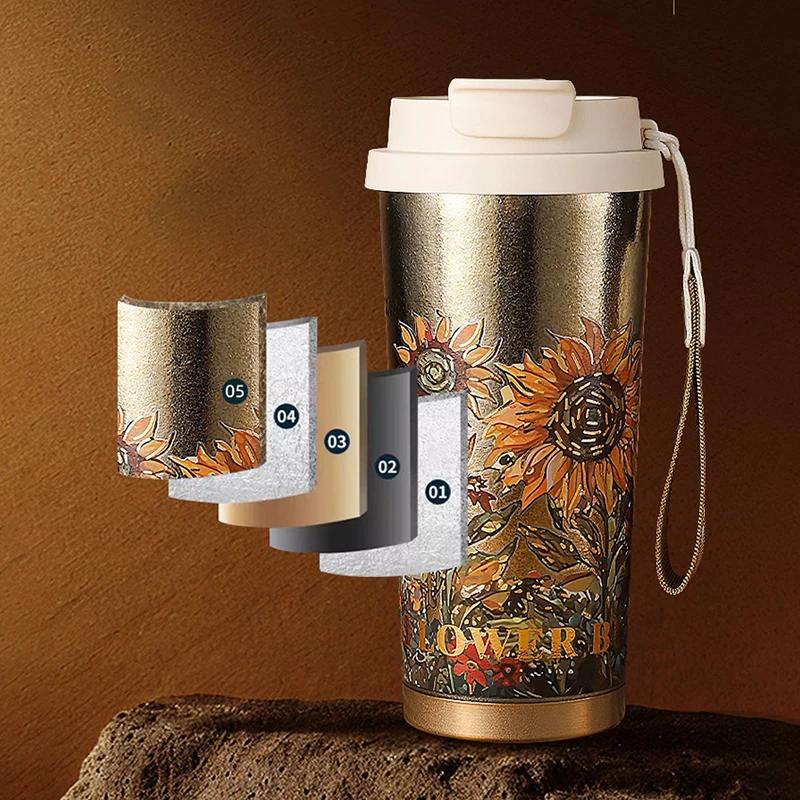 521ml Pure Titanium Coffee Mug Outdoor Corrosion Resistance Thermal Insulated Coffee Mug Car Vacuum Flasks Drinking Utensils