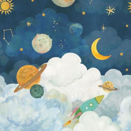 Grandeco Mural Solar System Wallpaper