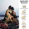 1pc Whirling Hummingbirds Blanket  Seasonal Home Decorative Throw for All Seasons, Living Room, Travel, Camping, Car Blankets