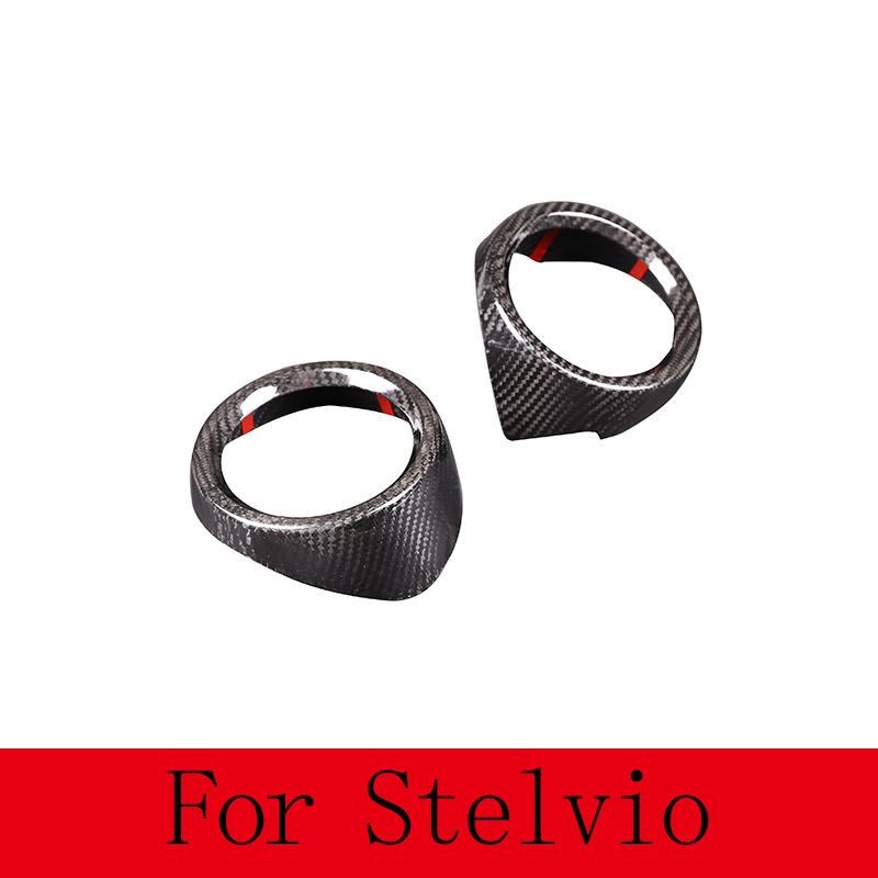 

Real Carbon Fiber For Alfa Romeo Giulia Stelvio 2017-2020 Car Dashboard Side Air Vent Frame Decorative Cover Car Accessories