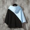 Sommer Kapuzenpullover Dreiviertelarm Herren Trend Koreanische Version des lockeren Fledermaus Kurzarm-T-Shirts Herren Übergröße