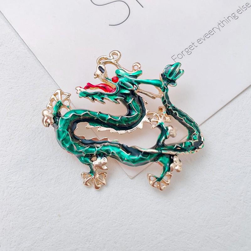 Premium Dragon Zodiac Brooch - High-End Alloy Sweater Accessory