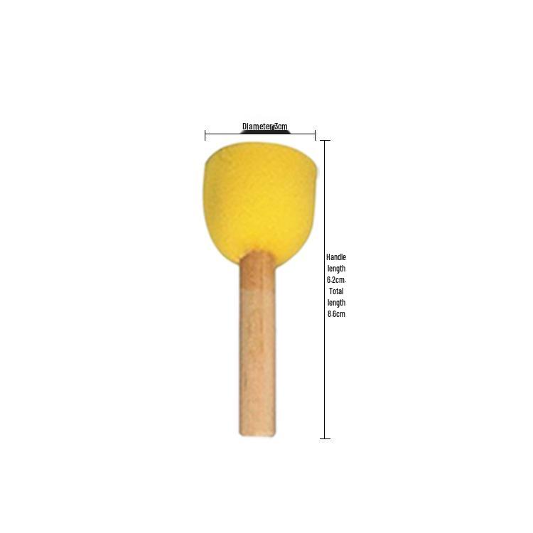 Children's Wooden Handle Art Sponge Stamp Set