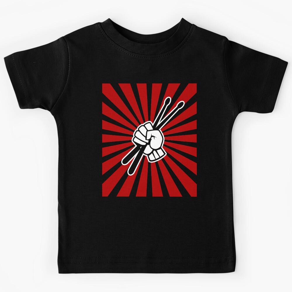 Drummer Drumsticks Hand Graphic Kids T-Shirt 150