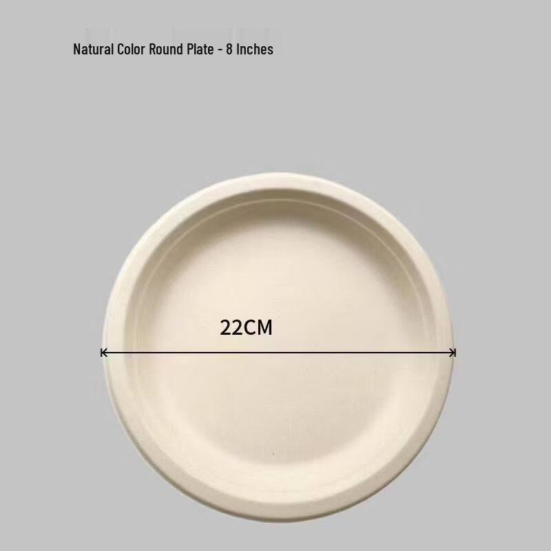 Kashicong Disposable Biodegradable Pulp Plates