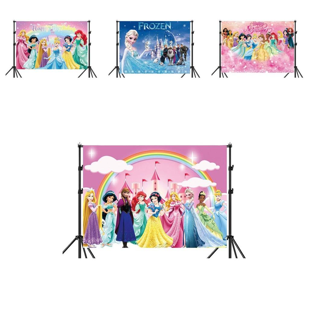 Frozen Background Decoration Banner For Festive Events With Cartoon Design For Party Decor