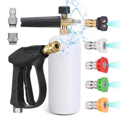 Foam Sprayer with 1/4 In. Quick Connectors and 5 High Pressure Wash Nozzle Tips, M22-14 Mm and 3/8 In. Quick Inlet Connector, 4350 PSI