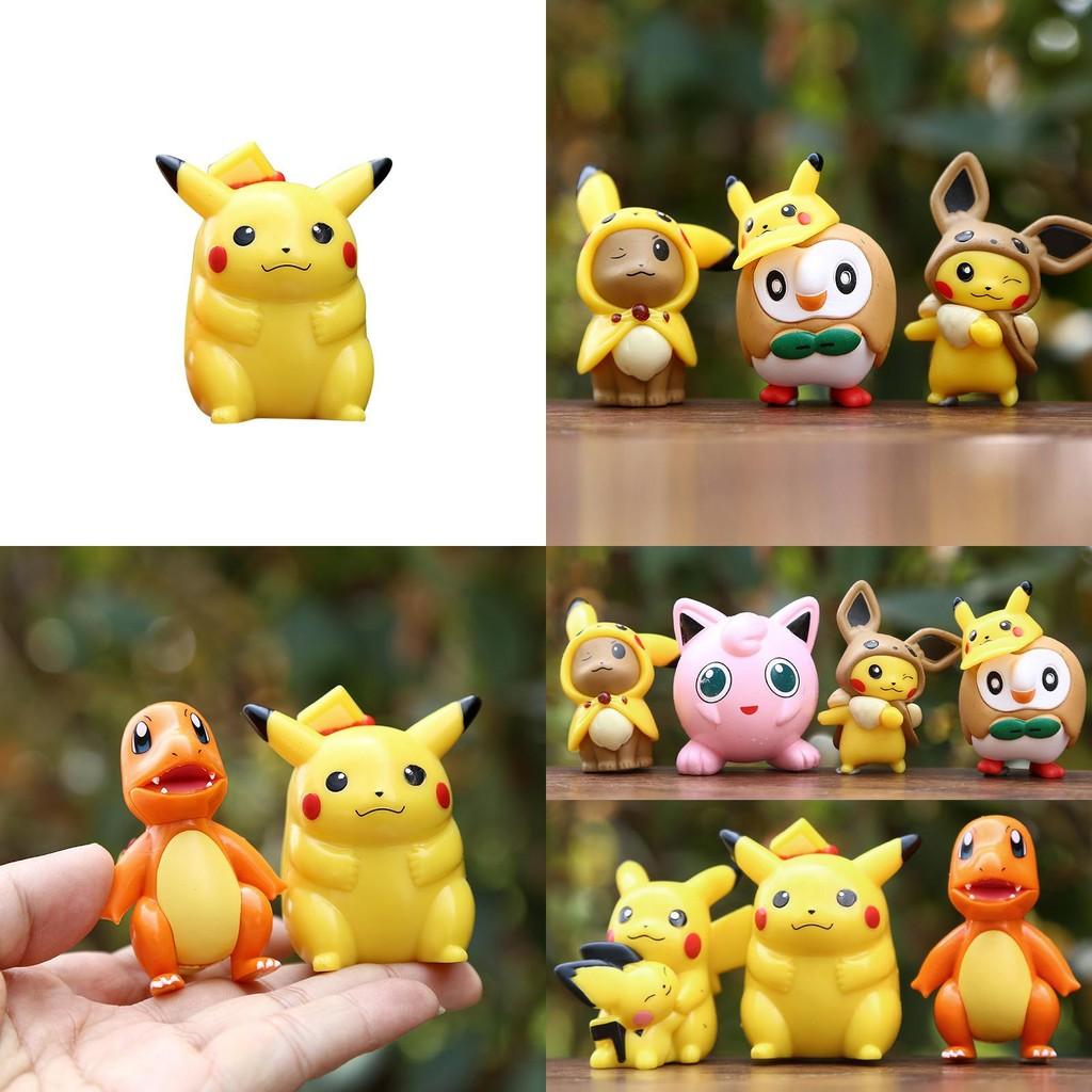 Mini Pokmon Collectible Figures Desktop Car Decoration Ornaments Children For
