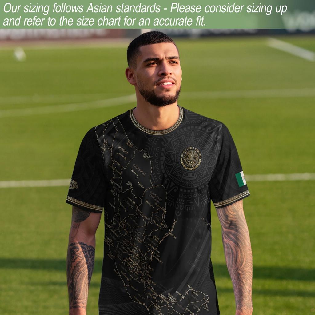 Men's Casual Short Sleeve T-Shirt Mexico Themed Graphic Print Lightweight Breathable Athletic Top