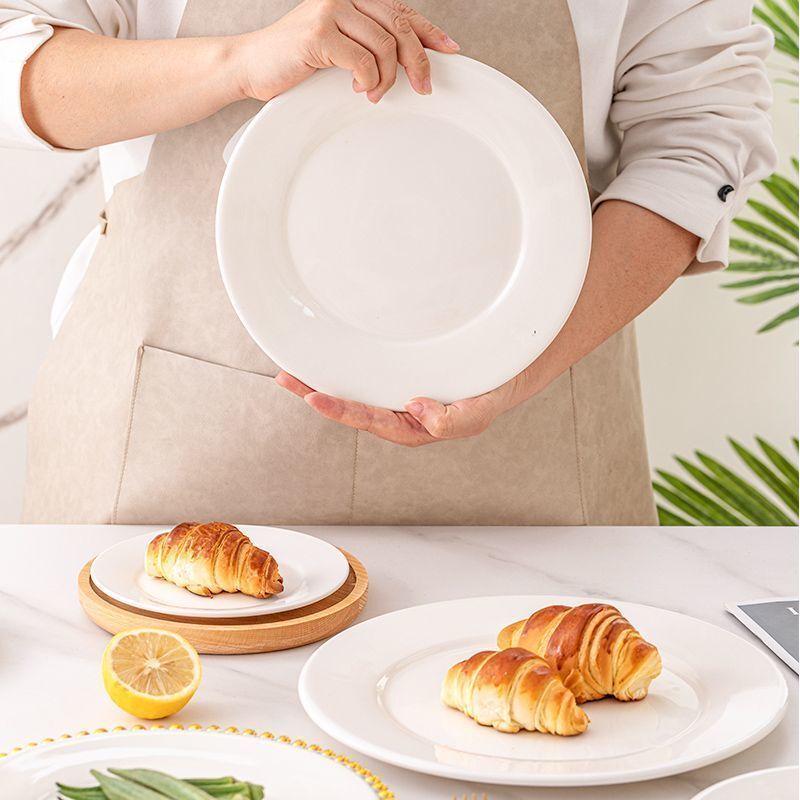 Pure White Ceramic Dinner Plates