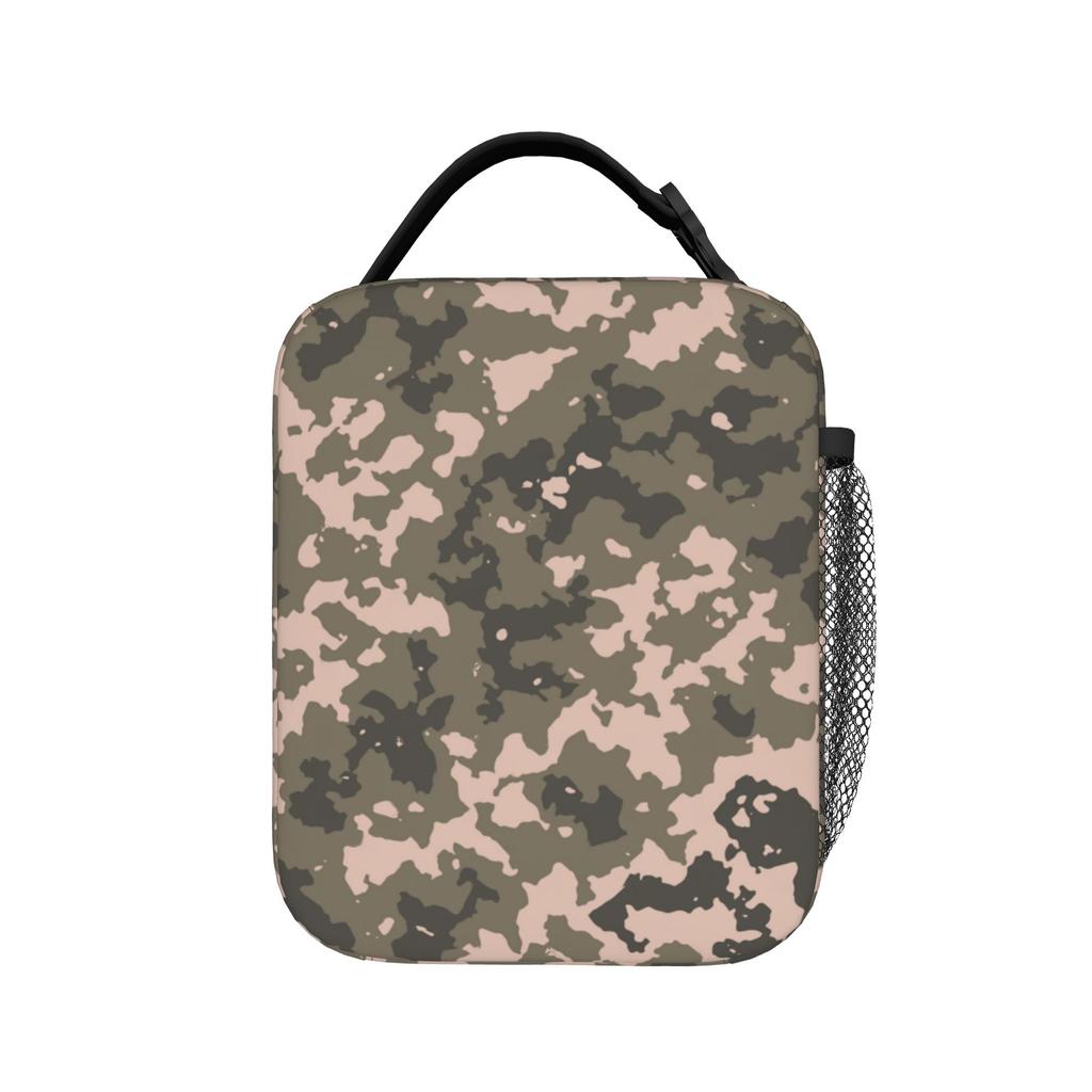 Armee Tarnung Brottasche Freizeit Brotdose Outdoor Picknick Tragbare Tasche Lebensmittelbeutel Für Mädchen Oxford Grafikdesign Kühltasche