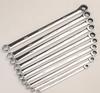 FLZOSPER Box Wrench Set, Ratchet Wrench, Extra Long Straight, 90 Gears, Mirror Finish, 8-19mm, 14-Piece Set, with Storage Case