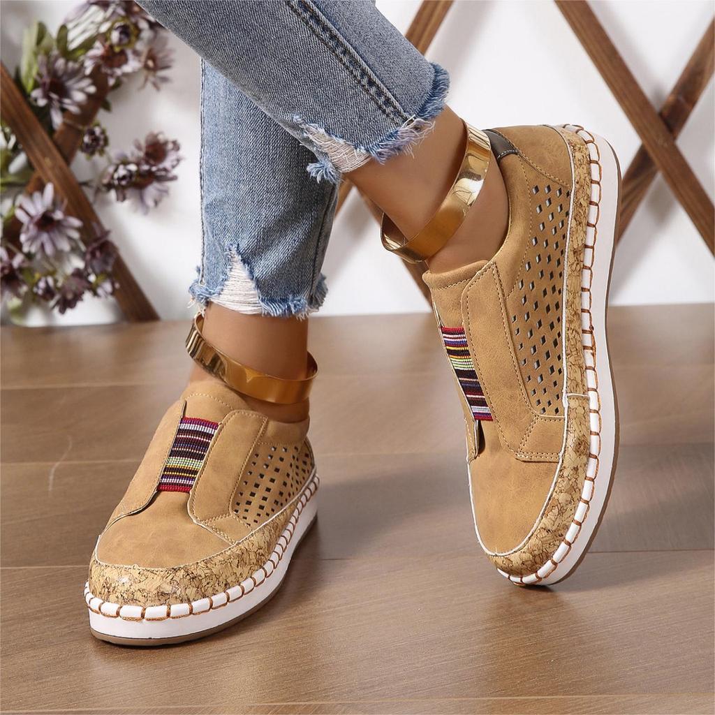 Fashion Flats Classic Women Shoes 2024 Slip On Women Sneakers Breathable Hollow Out Casual Vulcanized Shoes Woman Summer Loafers