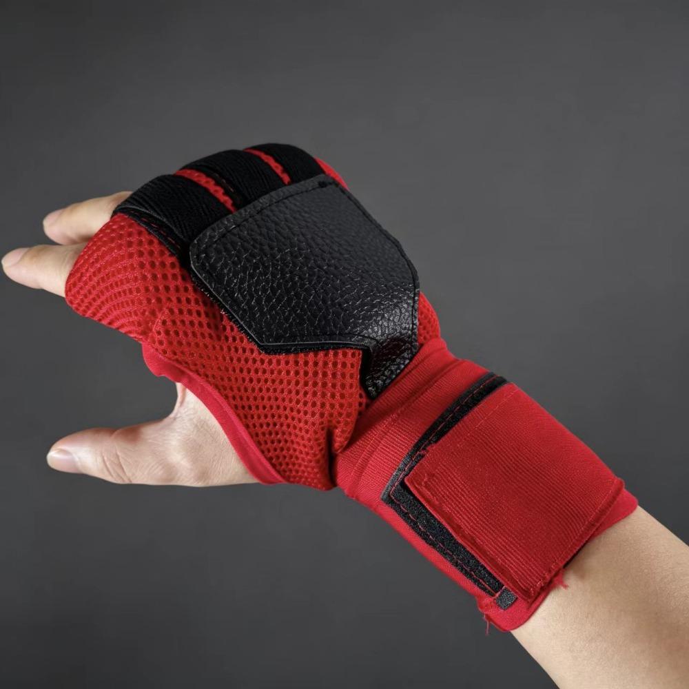 Polyester Boxhandschuhe Stoßdämpfend Sparring-Fäustlinge Schnellverschluss Training Schutz Kickboxen Wettkampf