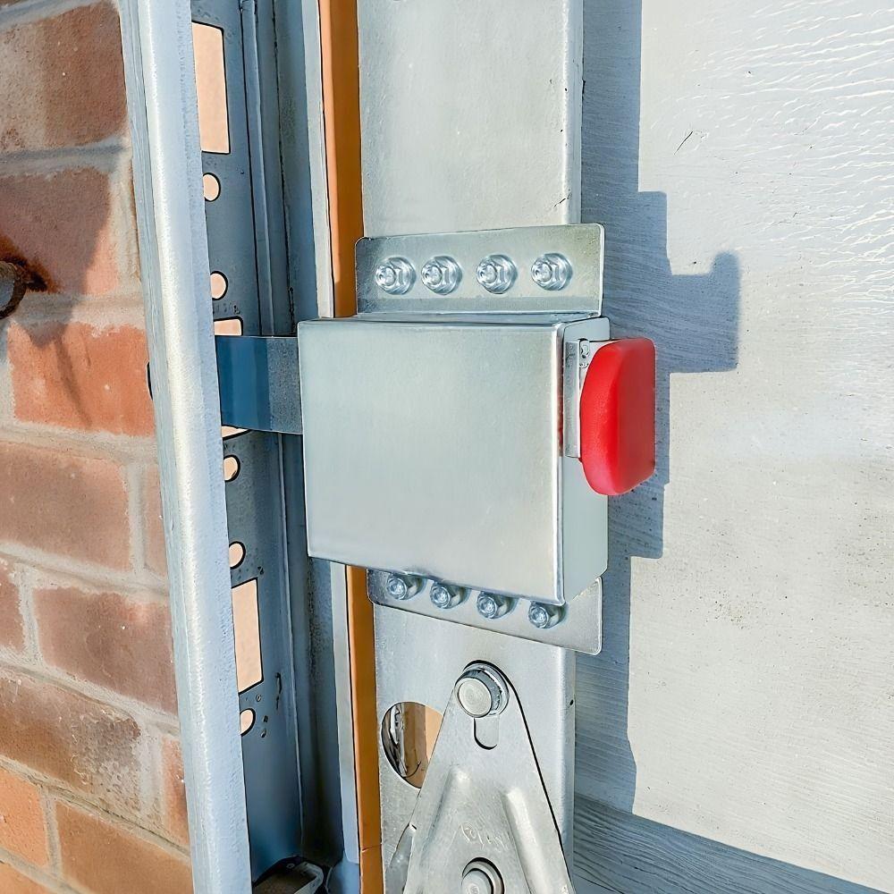 Galvanized Steel Garage Door Locks Rust Resistant Thicken Construction Anti-Theft Slide Lock Dual Side Installation Manual Open