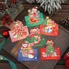 10Pcs Cartoon Christmas Greeting Card Blessing Card (Random Pattern), Creative Retro Christmas Gift Card Flower Shop Baking Gift Card