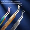Yousheng Nail Art Clip Good Elasticity Anti-static Non-slip Tight Bite Stainless Steel Fish Stripe High Precision Eyelash Tweezer Makeup Supply