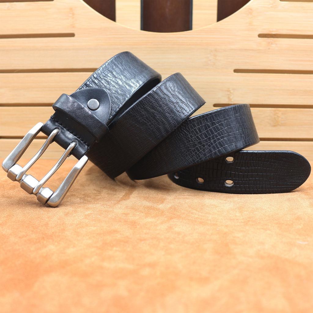 Retro Handmade Cowhide Belt, Men's Belt, Genuine Leather Casual Versatile Trousers Belt