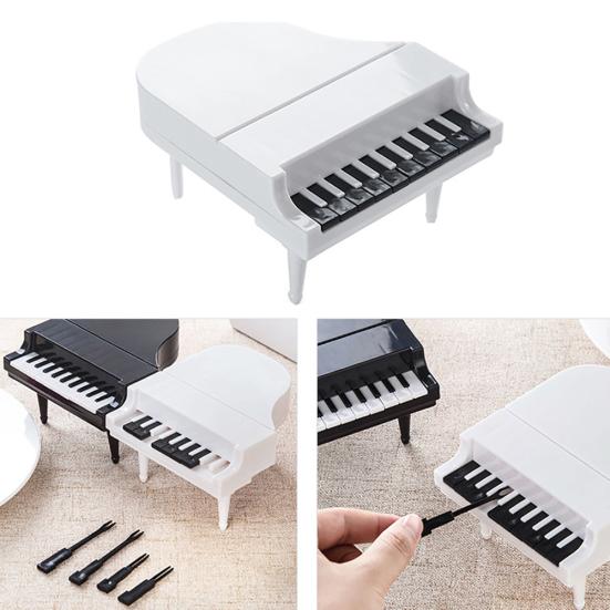 9Pcs Piano Snack Cake Fruit Forks Home Cutlery Dessert Toothpicks Tableware