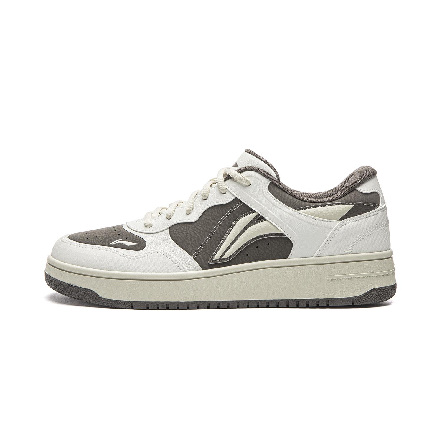 

Li Ning Tianji Slip Resistant Cushioning Abrasion Resistant Height Increasing Low top Skateboard Shoes Men s Gray White AGCW065-6 42