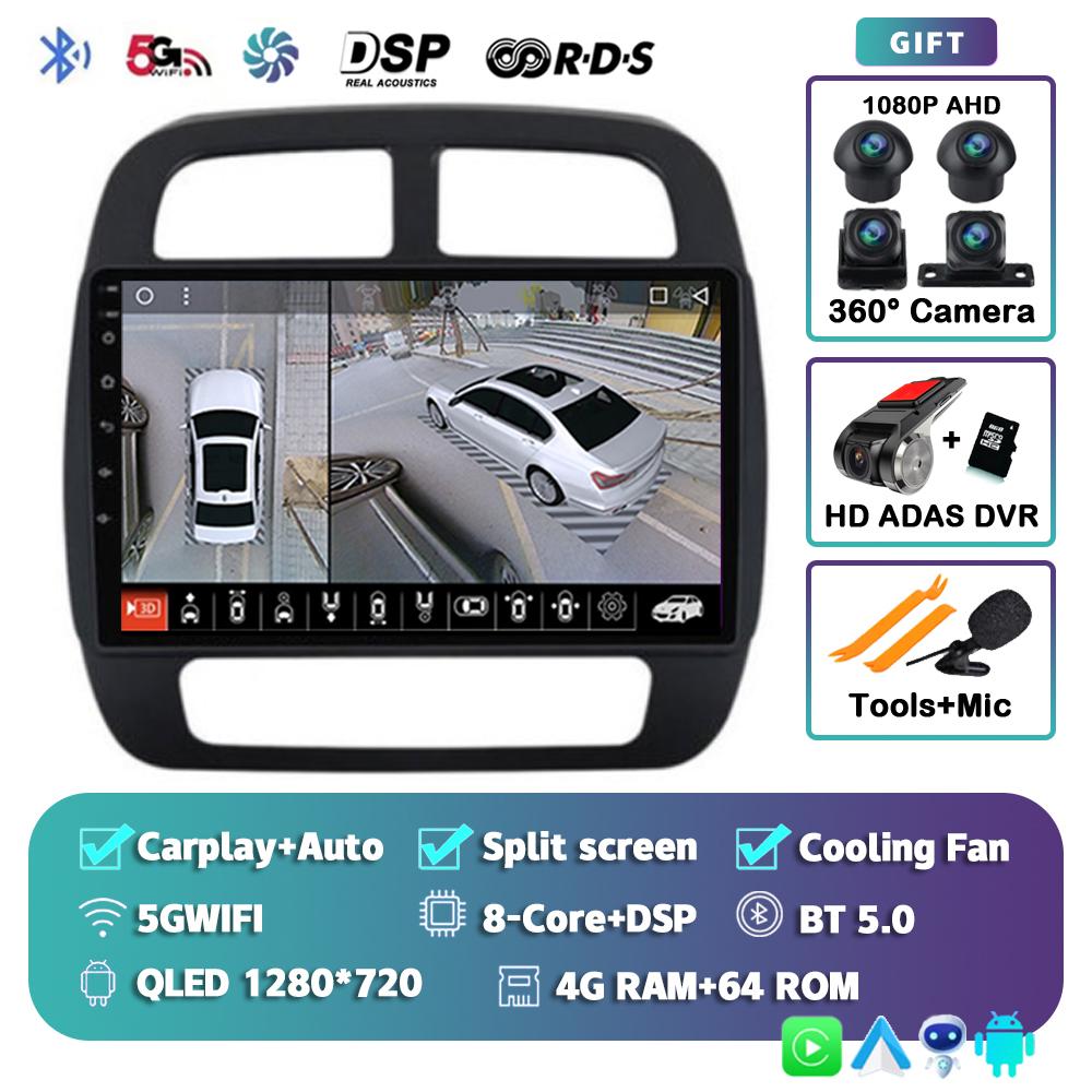 For Renault KWID K-ZE Dacia spring 2015-2019 Android 14 Carplay Auto WIFI+4G Car Radio Multimedia Video Player GPS 2din Stereo