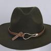 Retro European & American Straw Hat with Leather Buckle and Creative Hatband Decoration