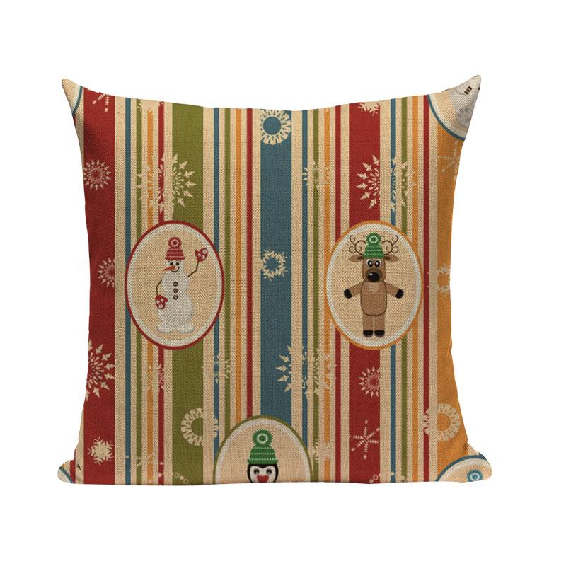 Love & Life Christmas Decorative Pillow Cover Merry Christmas Decor Cushion Covers Linen 45X45CM Noel Pillows Cases Almofadas