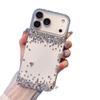 Apple 17 Pro Max Rhinestone Phone Case - Light Luxury, Transparent, High-End, Fashionable