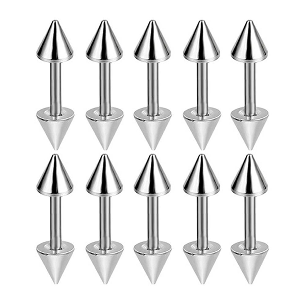 2/5/10Pcs Medical Stainless Steel Labret, Lip Piercing Jewelry Tragus Cartilage Ear Studs Earrings For Women / Men Trend