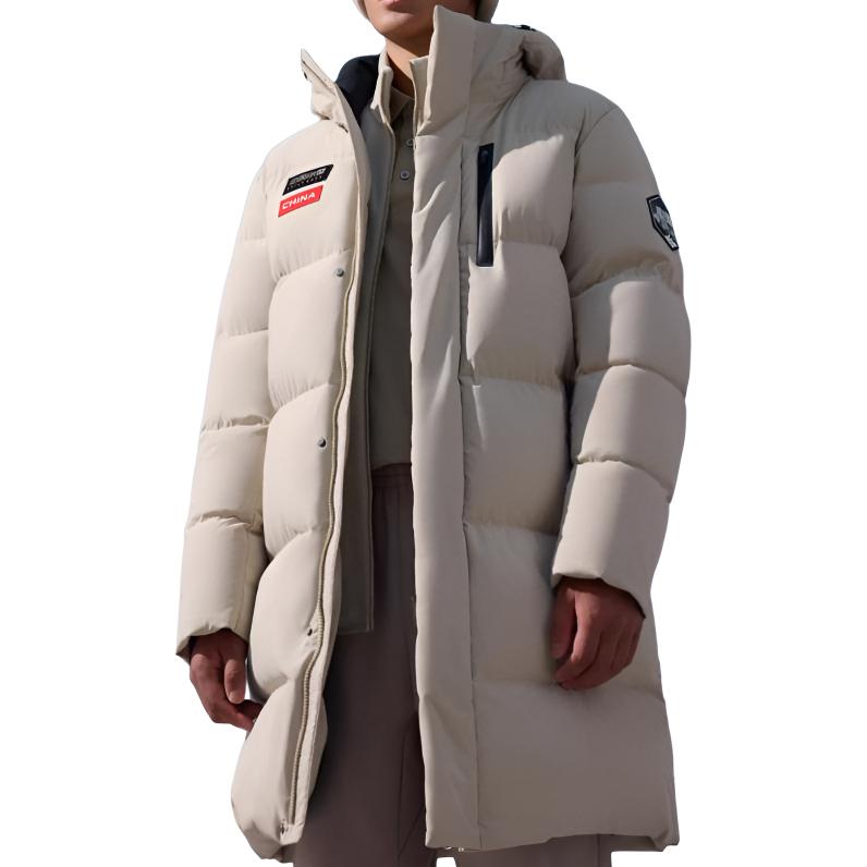 Anta Mens Training Series Sports Casual Simple Hooded Solid Color Down Jacket Men Outerwear Gray 152517912-2
