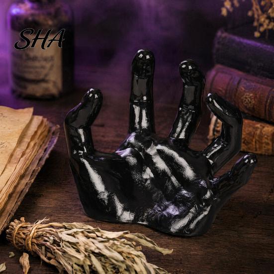 Black Matte Halloween Claws Decoration, Wall Mounted Creepy Hands, Spooky Claw Ornament, Gothic Photo Props Prop for Haunted House Party, Dark