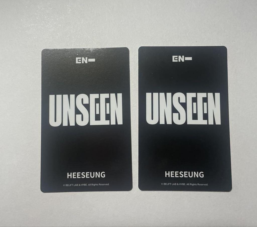 [USED] ENHYPEN UNSEEN Heeseung HEESEUNG trading card