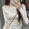 Women's Arc Hem Irregular Long-Sleeve T-Shirt for Autumn/Winter 2025
