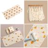 Baby Infant Cotton Wiping Towel Baby Face Towel Washcloths Nursing Towel Saliva Wipe with Cartoon Pattern 25x50cm