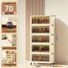 70-90cm No-Install Folding Storage Cabinet for Home, Living Room, Bedroom, Multi-layer Wardrobe, Sundries Organizer.