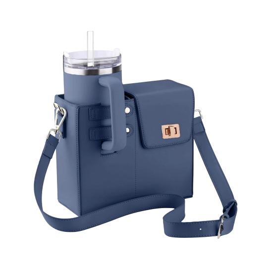Cup Holder Shoulder Bag Water Bottle Holder Crossbody Bag with Adjustable Strap Cup Carrier Crossbody Purse for Outdoor Travel