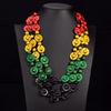 Bohemian Multi-Layer Beaded Necklace with Coconut Shell Pendant - Handmade Vintage Women's Jewelry
