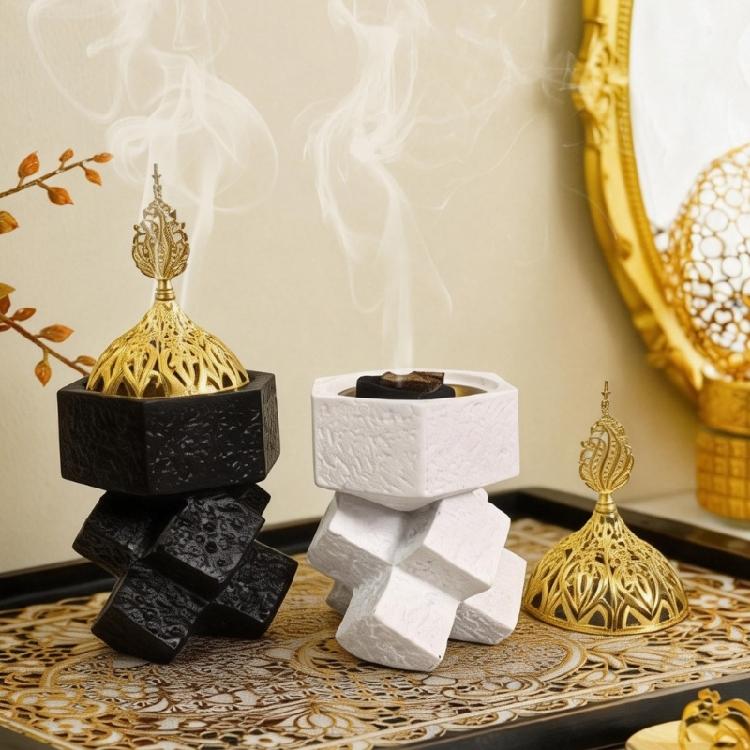 Contemporary Crosses Styles Resin Incenses Burners Holder Spiritual Aromatherapies Meditations for Home or Office