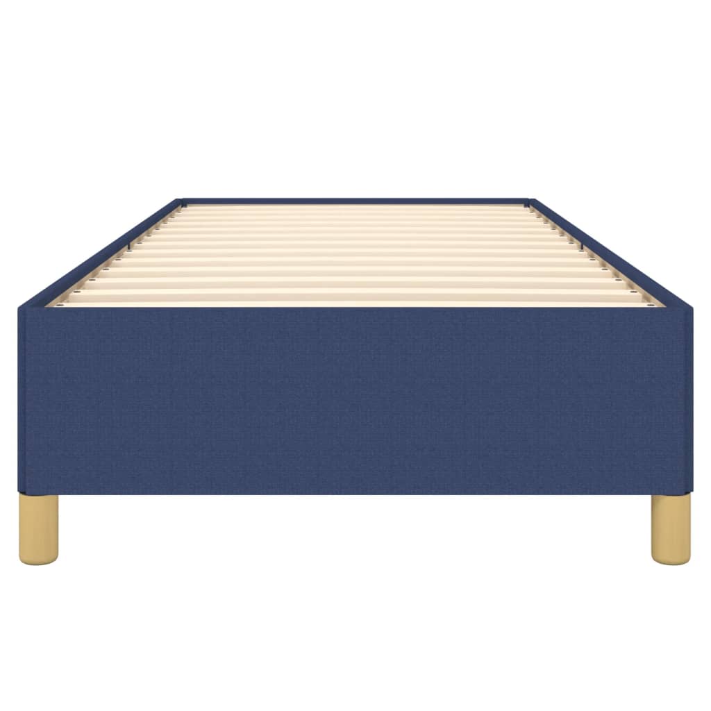 Bed Frame without Mattress Blue 90x200 cm Fabric